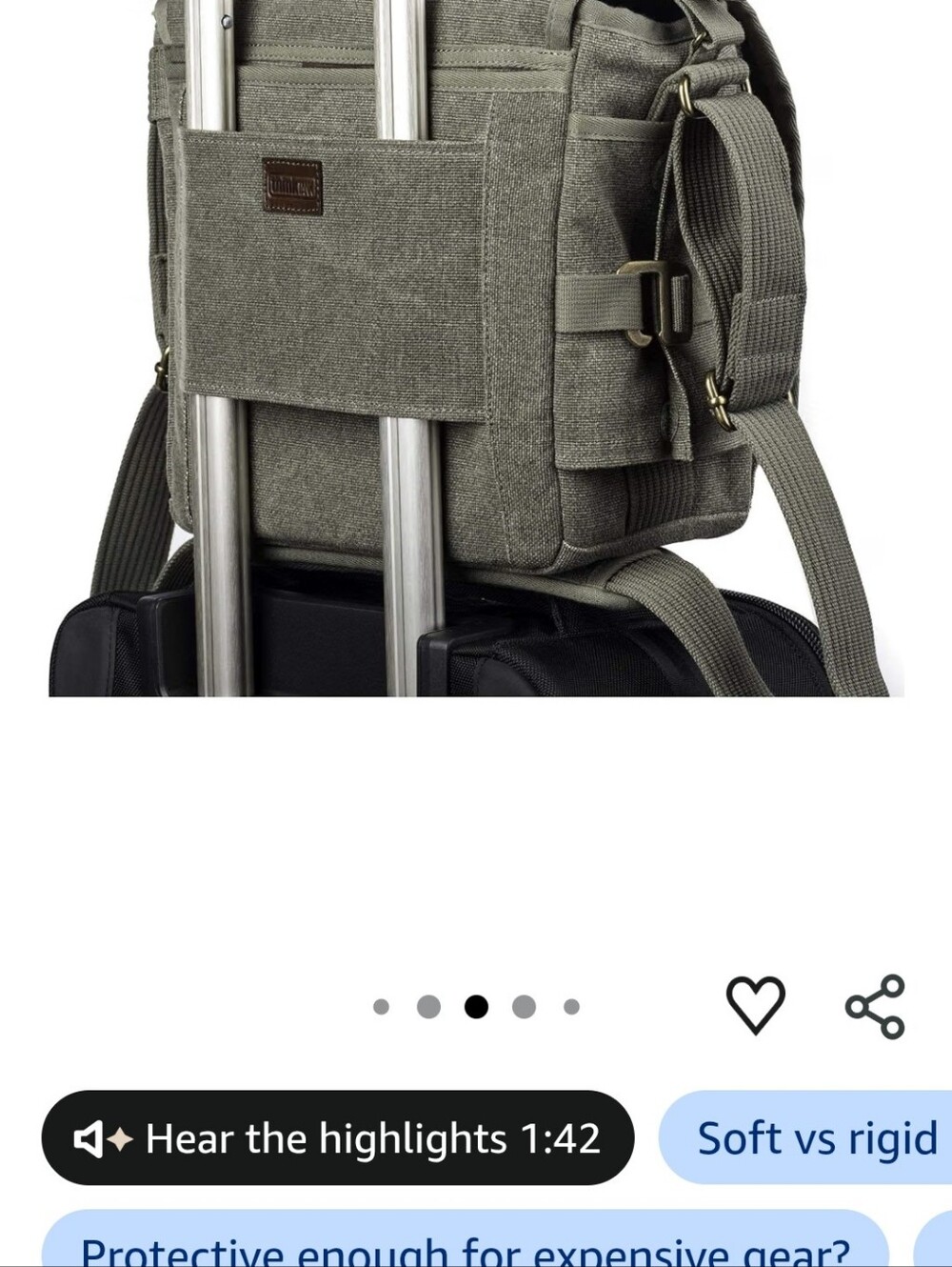 Think Tank Retrospective 7 V2.0 Canvas Shoulder Cameras Bag Pinstone Large NWOT - Picture 12 of 14